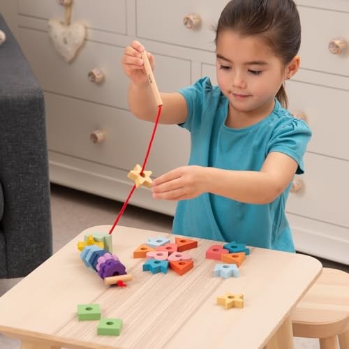 TickiT Rainbow Wooden Lacing Shapes
