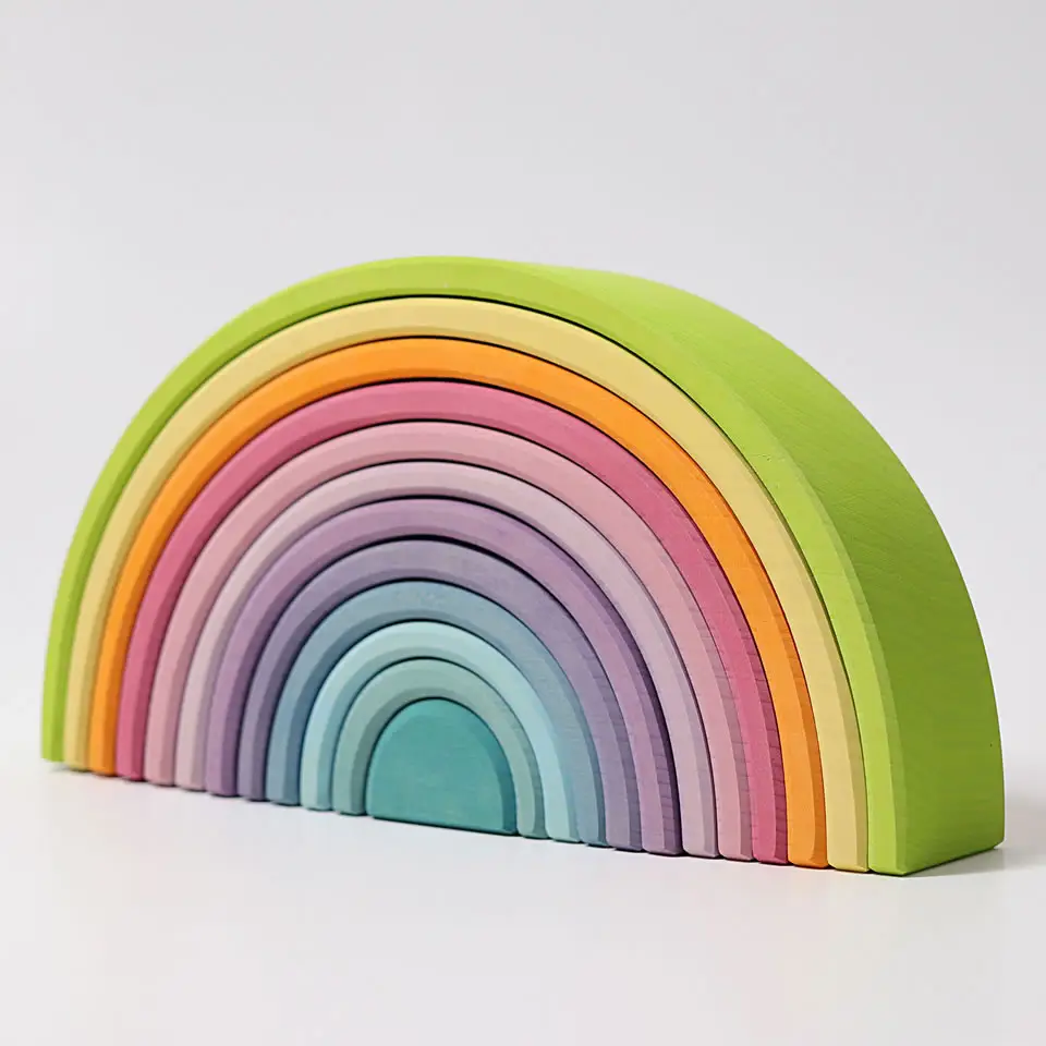 Arches en bois pastel – Ensemble de 12
