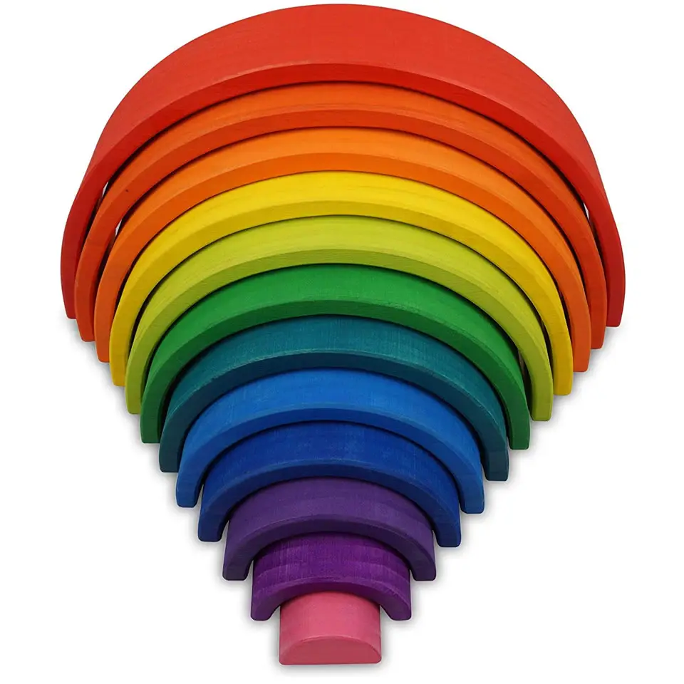 Grand Arc-en-ciel - 12 pièces - couleurs vives