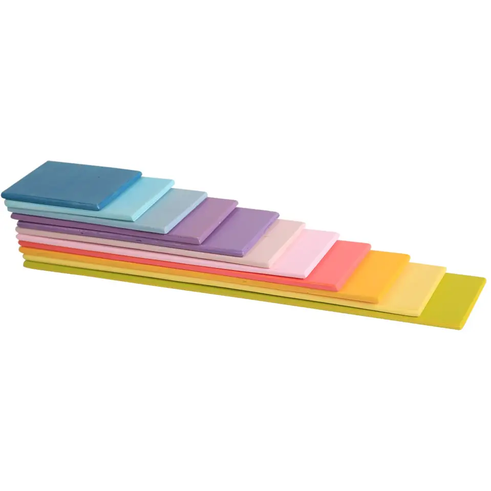 Planches de construction en bois pastel – 11 pièces