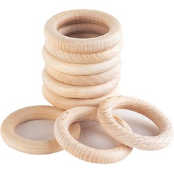 TickiT Anneaux en bois naturel 56 Mm
