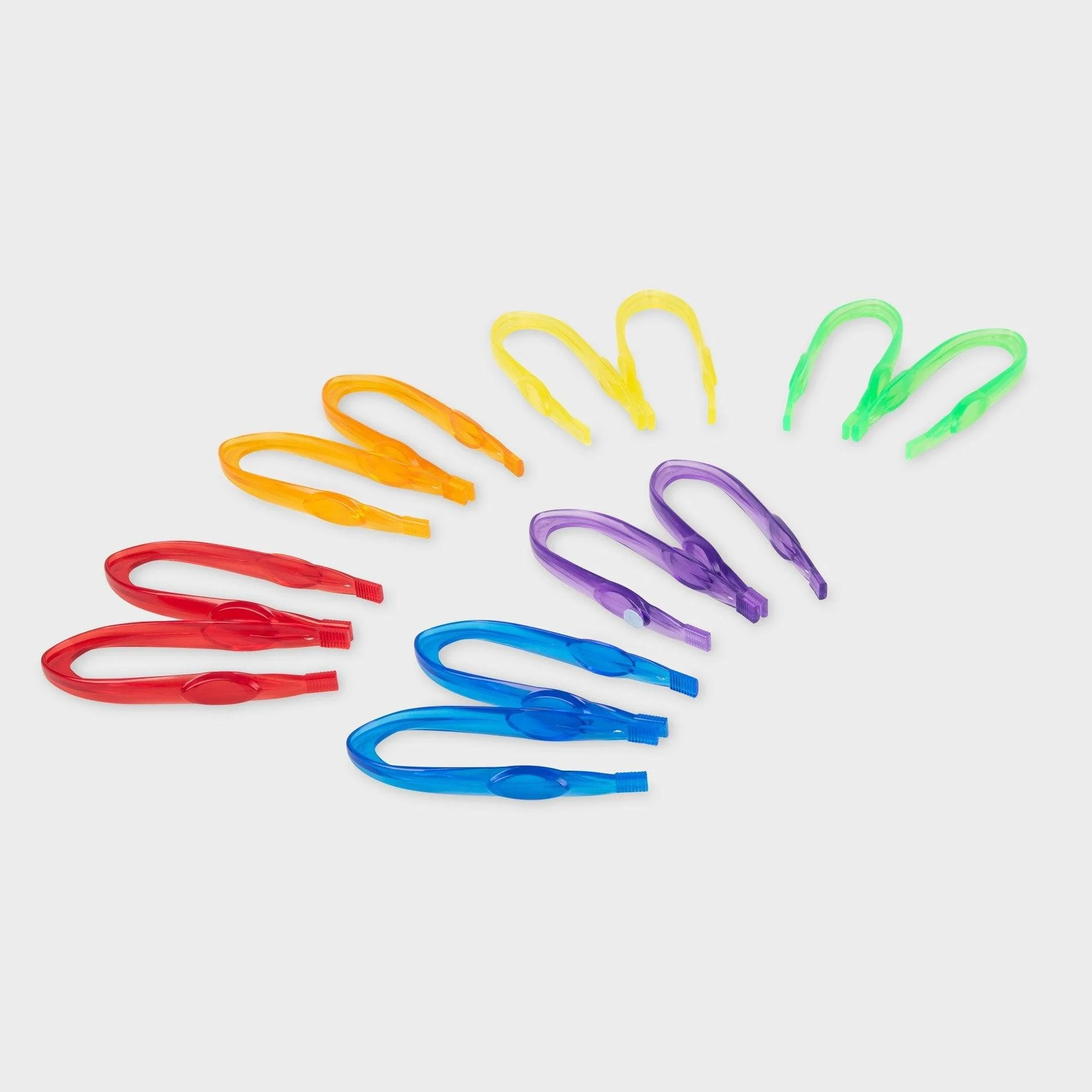 Lot de 12 pinces couleurs translucides - Tickit
