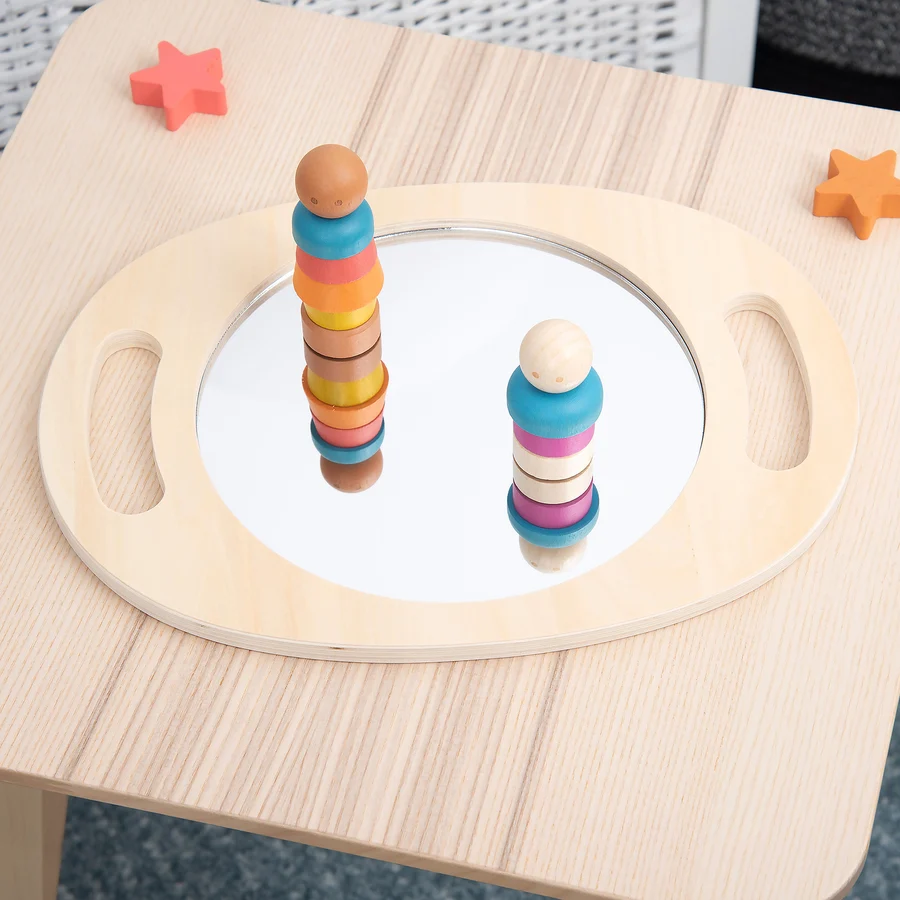 Grand miroir en bois - Tickit